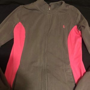 NWOT POLO RALPH LAUREN WOMENS M PINK/GRAY FLEECE